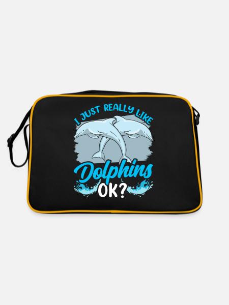 I like dolphins Simply Very dolphins dolphin - Retro Bag - black/gold - Back