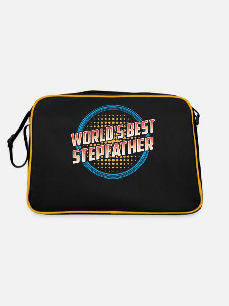 Le meilleur beau-père du monde Beau-père Stepdad - Sac Retro - noir/or - Dos