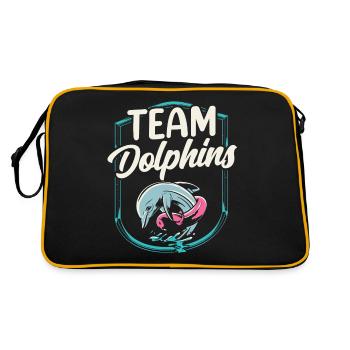 Team Dolphins Dolphin Dolphin Lovers - Retro Bag - black/gold - Back