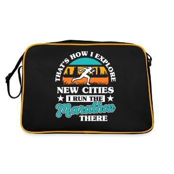Marathon Competition Sport Ultramarathon Battle - Retro Bag - black/gold - Back