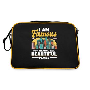 Tour Sightseeing US American Tour Guide - Retro Bag - black/gold - Back