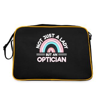 Augenarzt Optometrist - Retro Tasche - Schwarz/Gold - Hinten