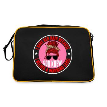 J’ai les cheveux roux Dieu savait que j’avais besoin d’une étiquette d’avertissement2 - Sac Retro - noir/or - Dos