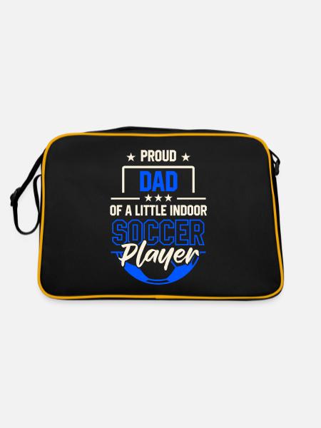 Jeu de père de football en salle - Sac Retro - noir/or - Dos