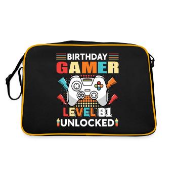 Birthday Gamer Level 81 Unlocked 81 - Retro Bag - black/gold - Back