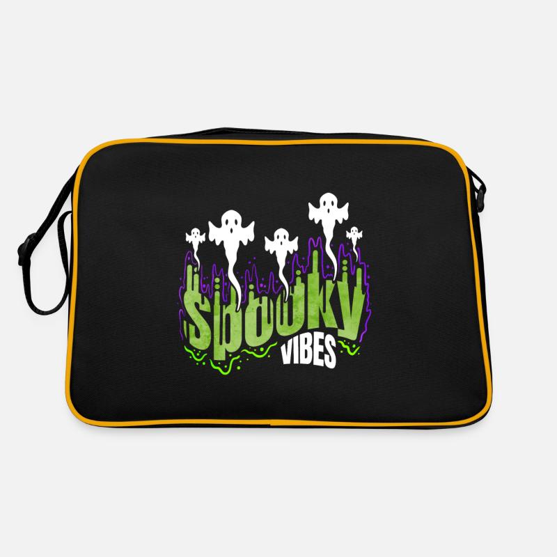 Spooky Vibes Ghosts And Spirits Flying Up Retro Bag