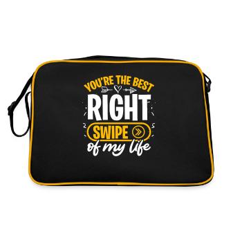 Dating Valentine's Day Internet Couple Placement - Retro Bag - black/gold - Back