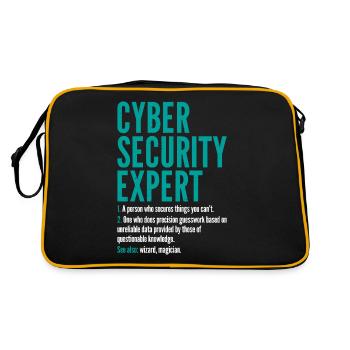 Cyber Security Expert Definition Coding Hacker - Retro Bag - black/gold - Back