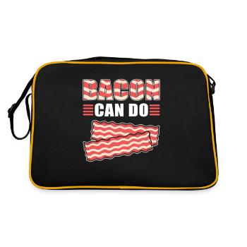 Bacon Can Do Ham Bacon and Egg - Retro Tasche - Schwarz/Gold - Hinten