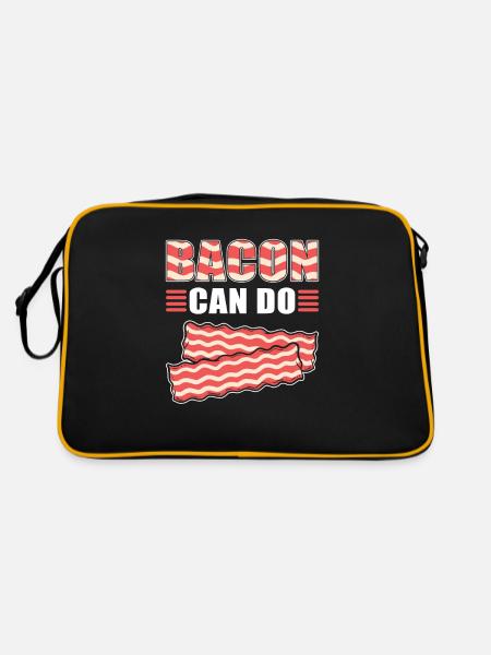 Bacon Can Do Ham Bacon and Egg - Retro Bag - black/gold - Back