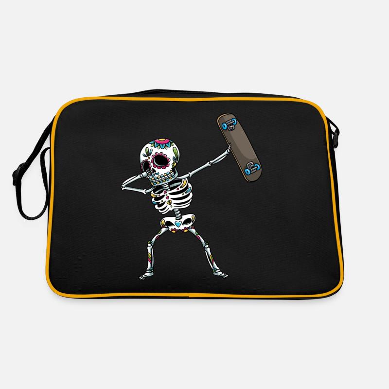 Skeleton Skateboard Halloween Sac Retro