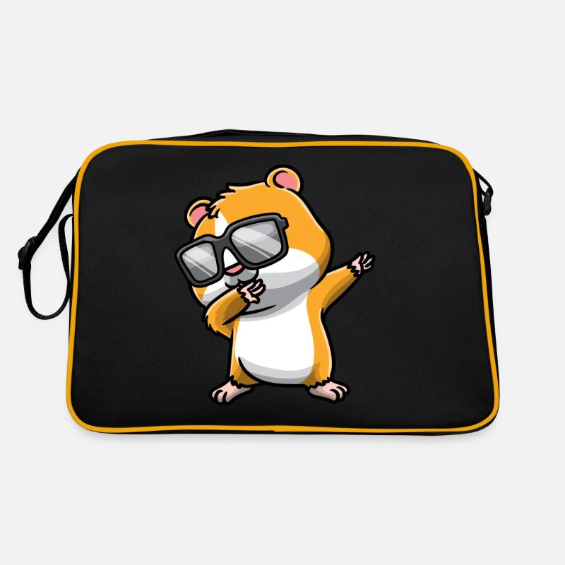 Dabbing Hamster With Sunglasses Retro Bag
