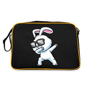 Dabbing Rabbit avec des lunettes de soleil Lapin - Sac Retro - noir/or - Dos