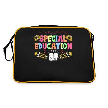 Enseignante en éducation de l’enfance en difficulté Profession de l’éducation de l’enfance en difficulté - Sac Retro - noir/or - Dos