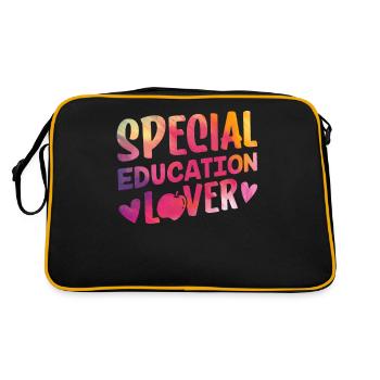 Amoureux de l’éducation de l’enfance en difficulté Enseignants de l’enfance en difficulté - Sac Retro - noir/or - Dos