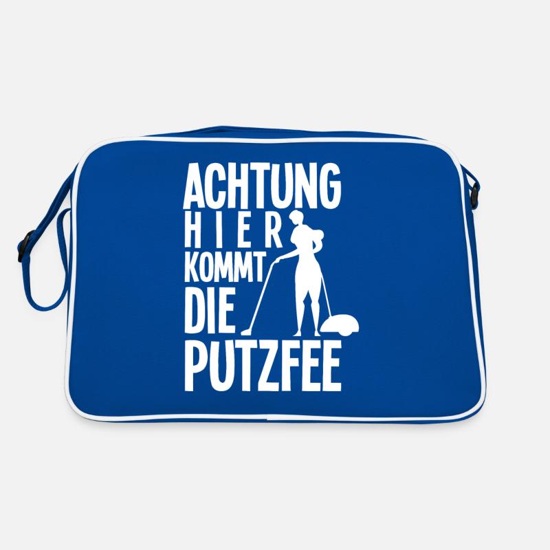 Putzfrau Putzfee Spruch Geschenk Retro Tasche