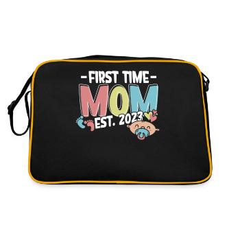 Maman pour la première fois 2023 - Sac Retro - noir/or - Dos