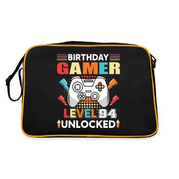 Birthday Gamer Level 94 Unlocked 94 Birthday - Retro Bag - black/gold - Back