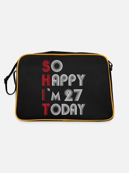 27 birthday - Retro Bag - black/gold - Back