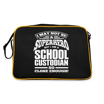 Super-héros concierge d’école - Sac Retro - noir/or - Dos