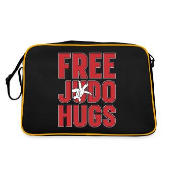 Free Judo Hugs Fighter Karate Training Sports - Retro Bag - black/gold - Back