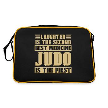 Judo Laughter Is The Second Fighter Karate Sports - Retro Bag - black/gold - Back