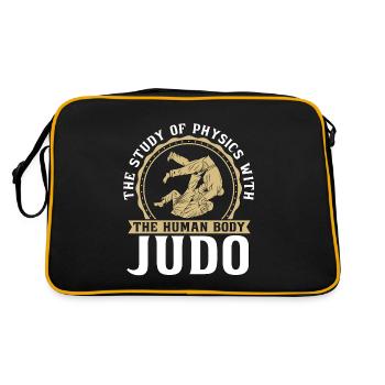 Judo L’étude de la physique Combattant Karaté Entraînement - Sac Retro - noir/or - Dos