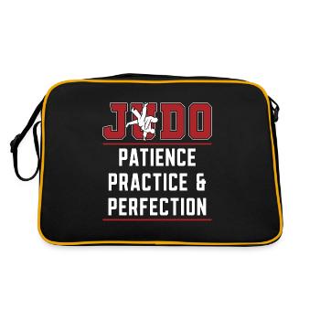 Judo Patience Practice Fighter Karate Training - Retro Bag - black/gold - Back