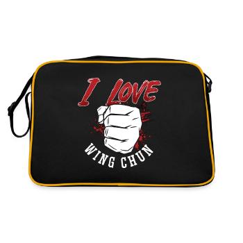 Wing Chun J’aime Wing Chun Fighter Kung Fu Fight - Sac Retro - noir/or - Dos