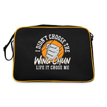 Wing Chun Je n’ai pas choisi Fighter Kung Fu Fight - Sac Retro - noir/or - Dos