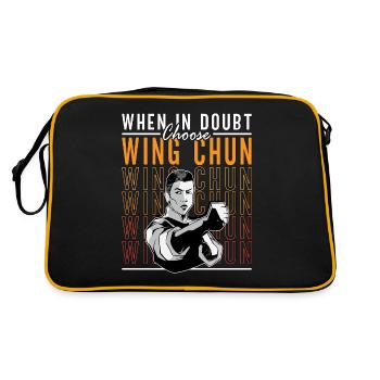 Wing Chun en cas de doute Choisissez Fighter Kung Fu - Sac Retro - noir/or - Dos