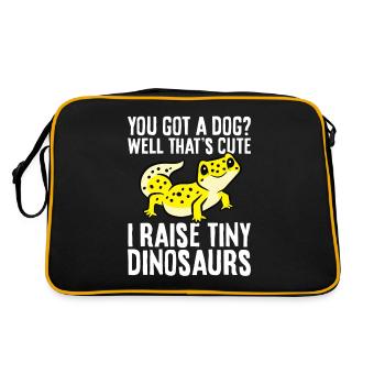 Vous avez un chien ? C’est mignon je tire - Sac Retro - noir/or - Dos