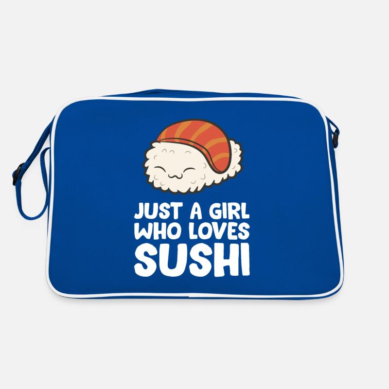 Nur ein Mädchen, das Sushi liebt Retro Tasche