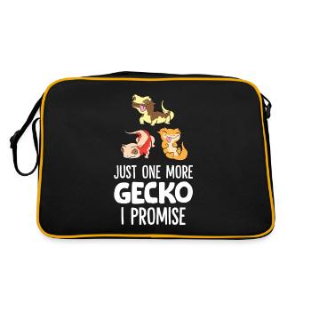 Just One More Crested Gecko I Promise Crested - Retro Bag - black/gold - Back