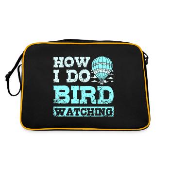 How I do bird watching hot air balloon - Retro Bag - black/gold - Back