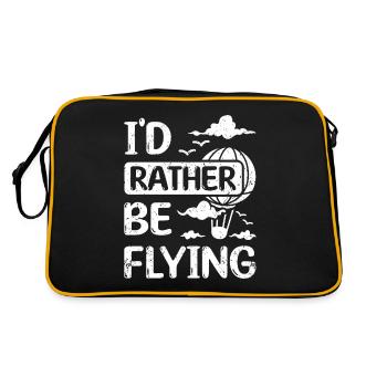 I'd rather be flying hot air balloon - Retro Bag - black/gold - Back