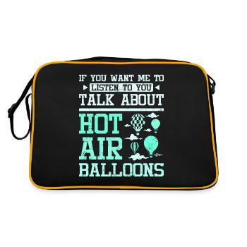 Talke about hot air balloons - Retro Bag - black/gold - Back