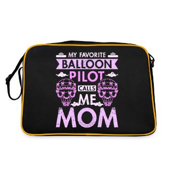 Mon pilote de ballon préféré m’appelle maman - Sac Retro - noir/or - Dos