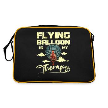 Flying balloon is my therapy - Retro Bag - black/gold - Back