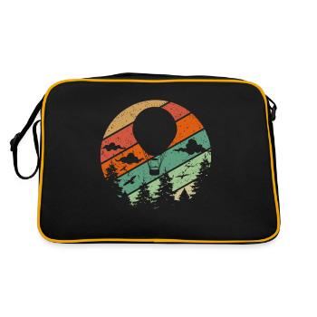 Retro Vintage hot air balloon - Retro Bag - black/gold - Back