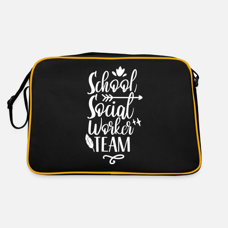 School Social Worker Team School Social Work School Retro Bag