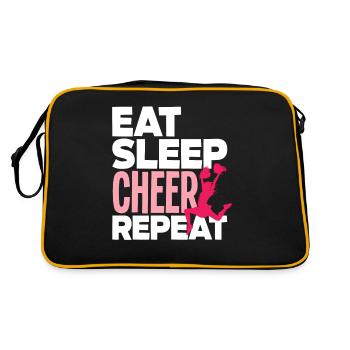 Drôle de pom-pom girl Cheerleading Cadeau - Sac Retro - noir/or - Dos