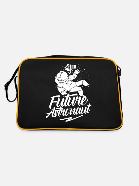Futur astronaute Fusée Astronomie Espace - Sac Retro - noir/or - Dos
