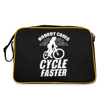 No one cares It Drives Faster Fahhrad Team - Retro Bag - black/gold - Back