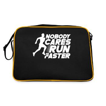 No one cares about running fast runners - Retro Bag - black/gold - Back