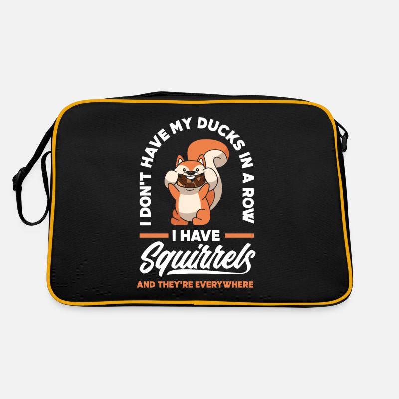 Squirrel - Retro Bag - black/gold