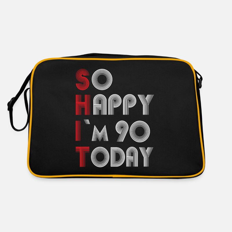 90 Geburtstag Retro Tasche