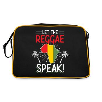 Musique Jamaïque Rastafarian - Sac Retro - noir/or - Dos