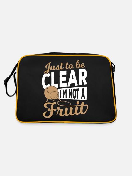 Bird New Zealand Travel Ornithologist Birdwatcher - Retro Bag - black/gold - Back