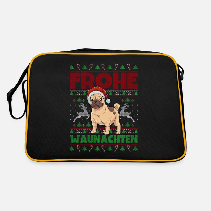 Frohe Weihnachten Mobs Retro Tasche